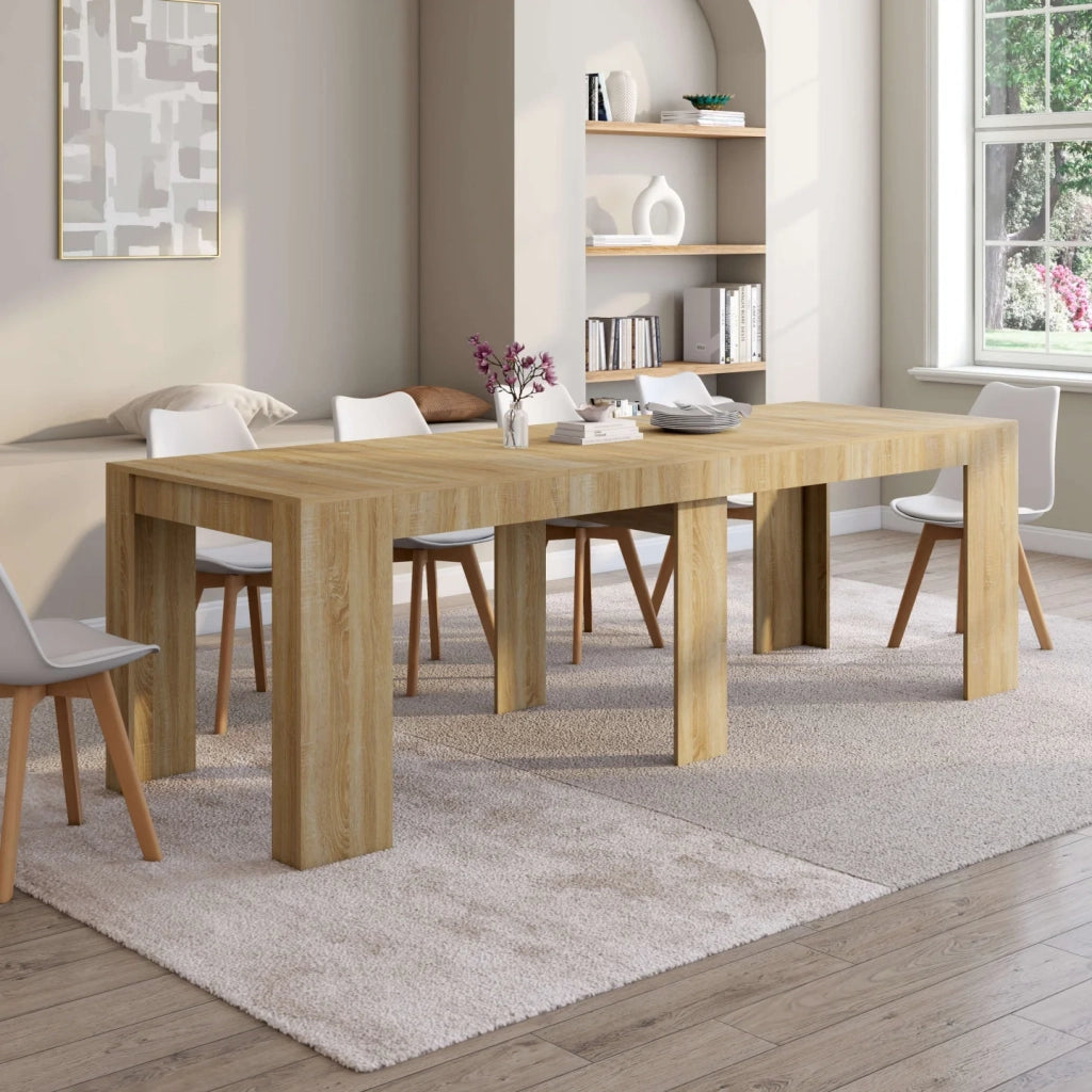 IDMarket - Tavolo da salotto allungabile ORLANDO per 10 persone, 235 cm, in legno effetto faggio