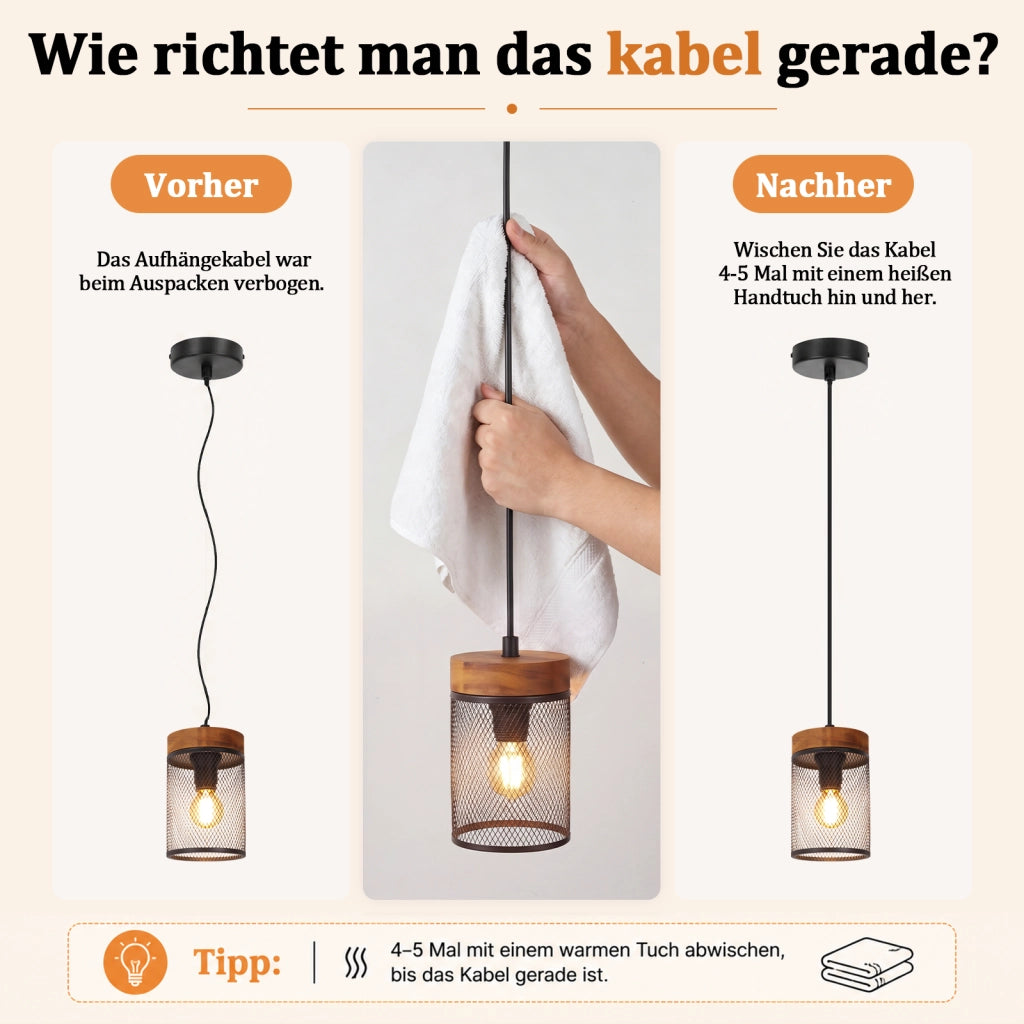 ZMH Lampadario vintage nero E14 dal design industriale retrò per sala da pranzo e cucina