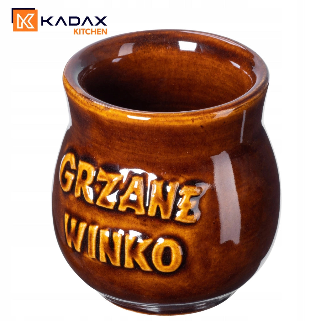 Set di 4 tazze da vin brulé KADAX da 250 ml in gres.