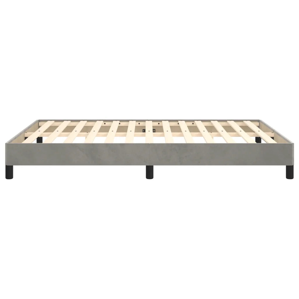 Giroletto senza Materasso-Struttura Letto Grigio Chiaro 140x190 cm Velluto 112989