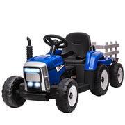 Macchina elettrica per bambini con rimorchio, telecomando, fari, 3-6 km/h, per bambini dai 3 ai 6 anni, blu