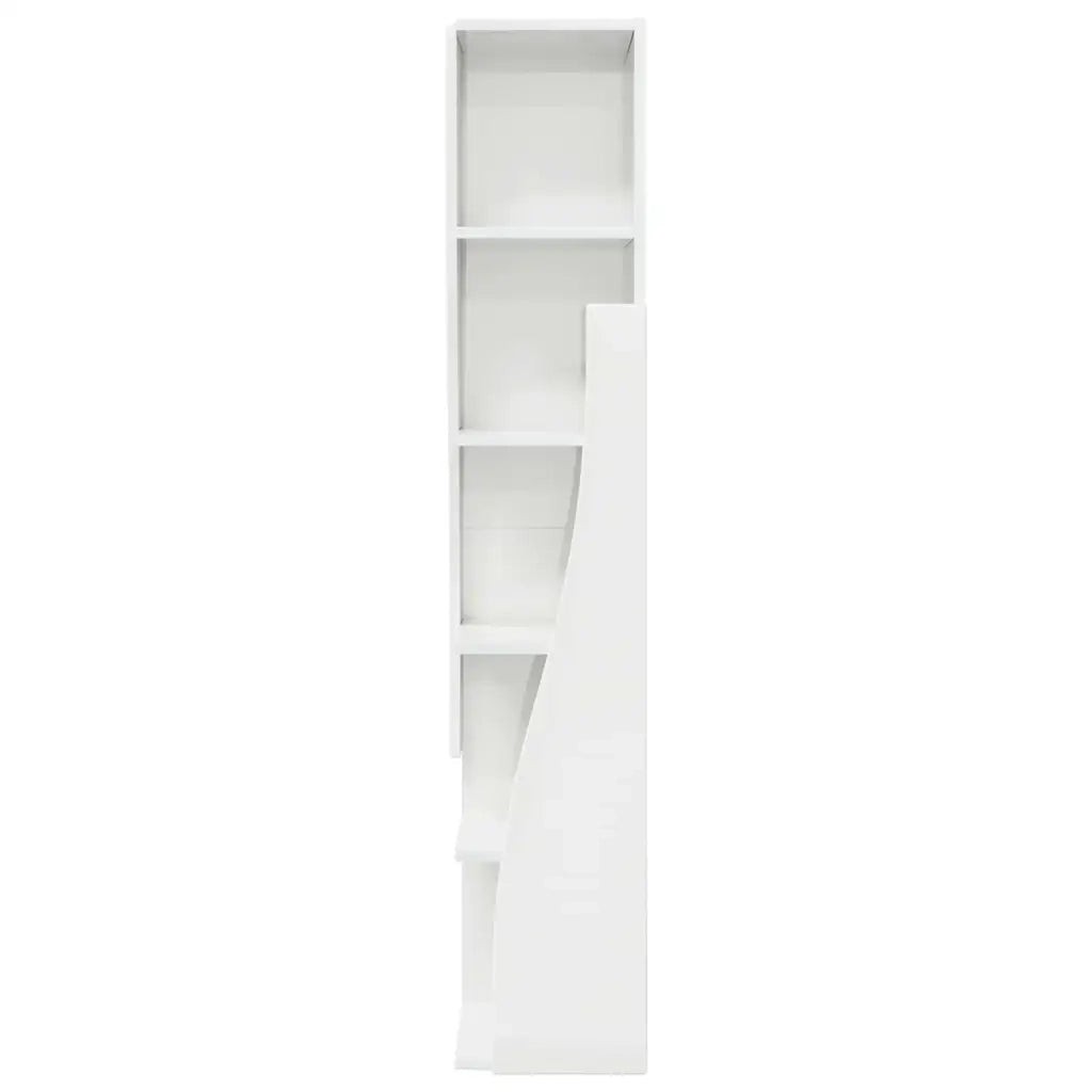 Mobile angolare Bianco Lucido 27,5x27x140cm Legno multistrato
