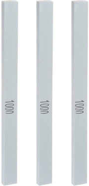 Tre pezzi di pietra d'abrasivo 1000 gatti 150 mm x 12 mm x 6 mm pietra d'abrasivo rettangolare di siliciumcarbide verde