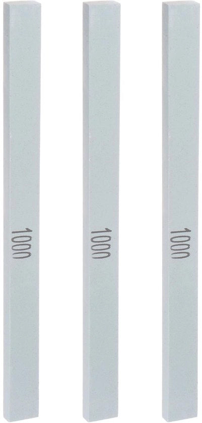 Tre pezzi di pietra d'abrasivo 1000 gatti 150 mm x 12 mm x 6 mm pietra d'abrasivo rettangolare di siliciumcarbide verde