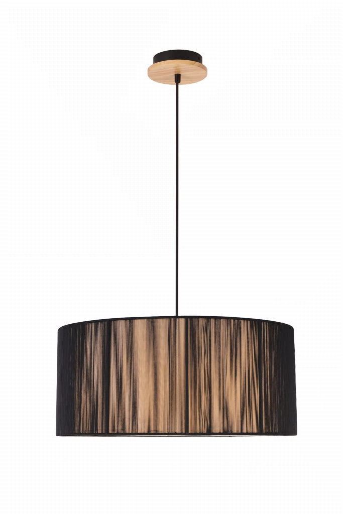 Lampada a sospensione Candellux Kioto 3xE27 nera Ø45