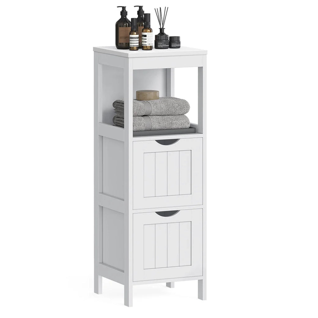 Mobile bagno indipendente mobile contenitore comodino mobile angolare con 2 cassetti bianco 12_0006504