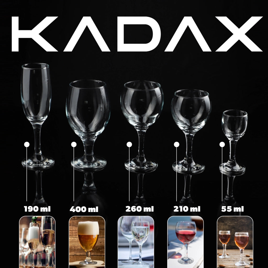 Set di 6 bicchieri da champagne/prosecco KADAX da 190 ml