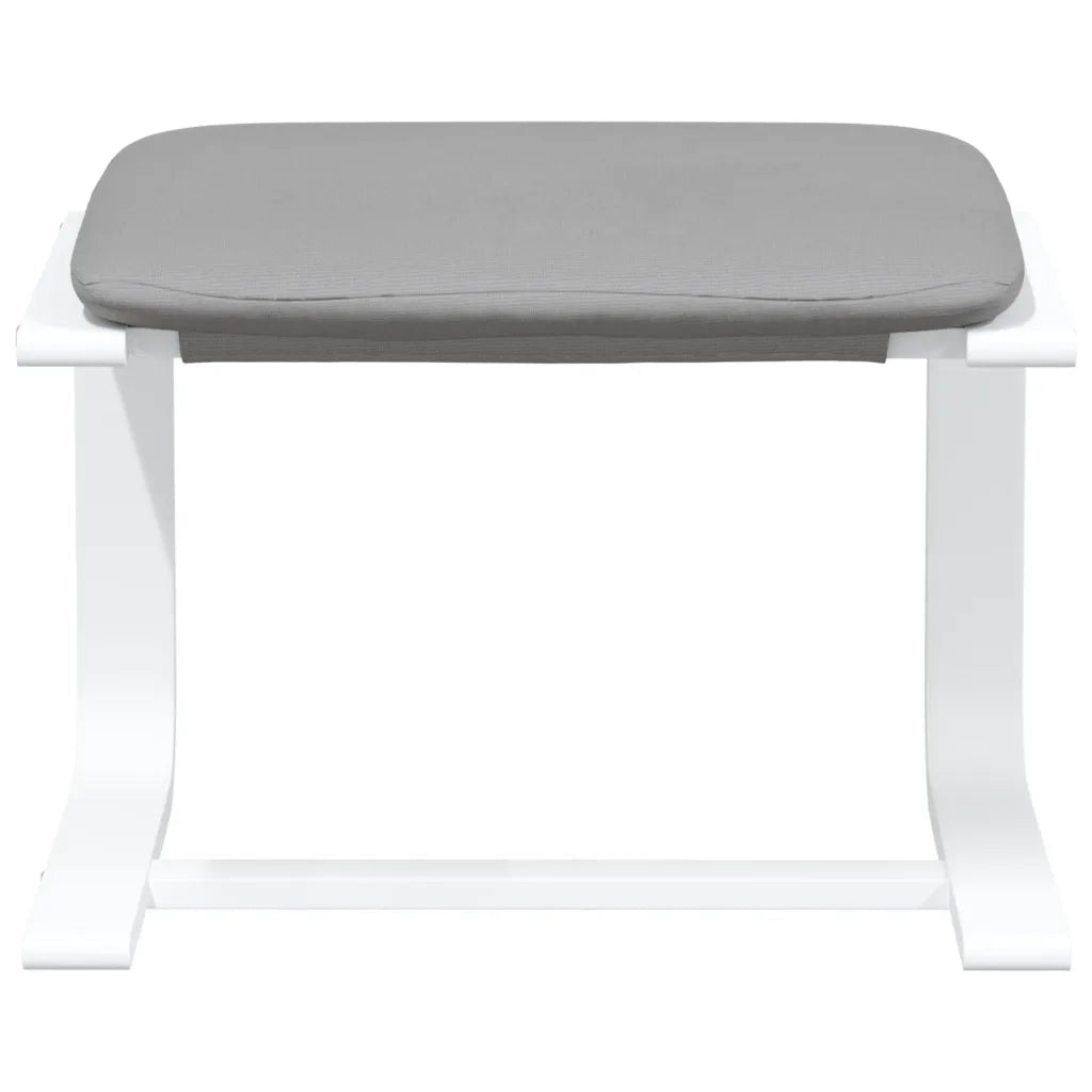 Poggiapiedi Grigio Chiaro 51x41x40 cm in Tessuto 351064