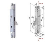 SERRATURA TRIPLICE INFILARE PER MONTANTI SOLO CATENACCIO 285.35- - mm.35 (285.35.01.0) - 1 pezzi WELKA