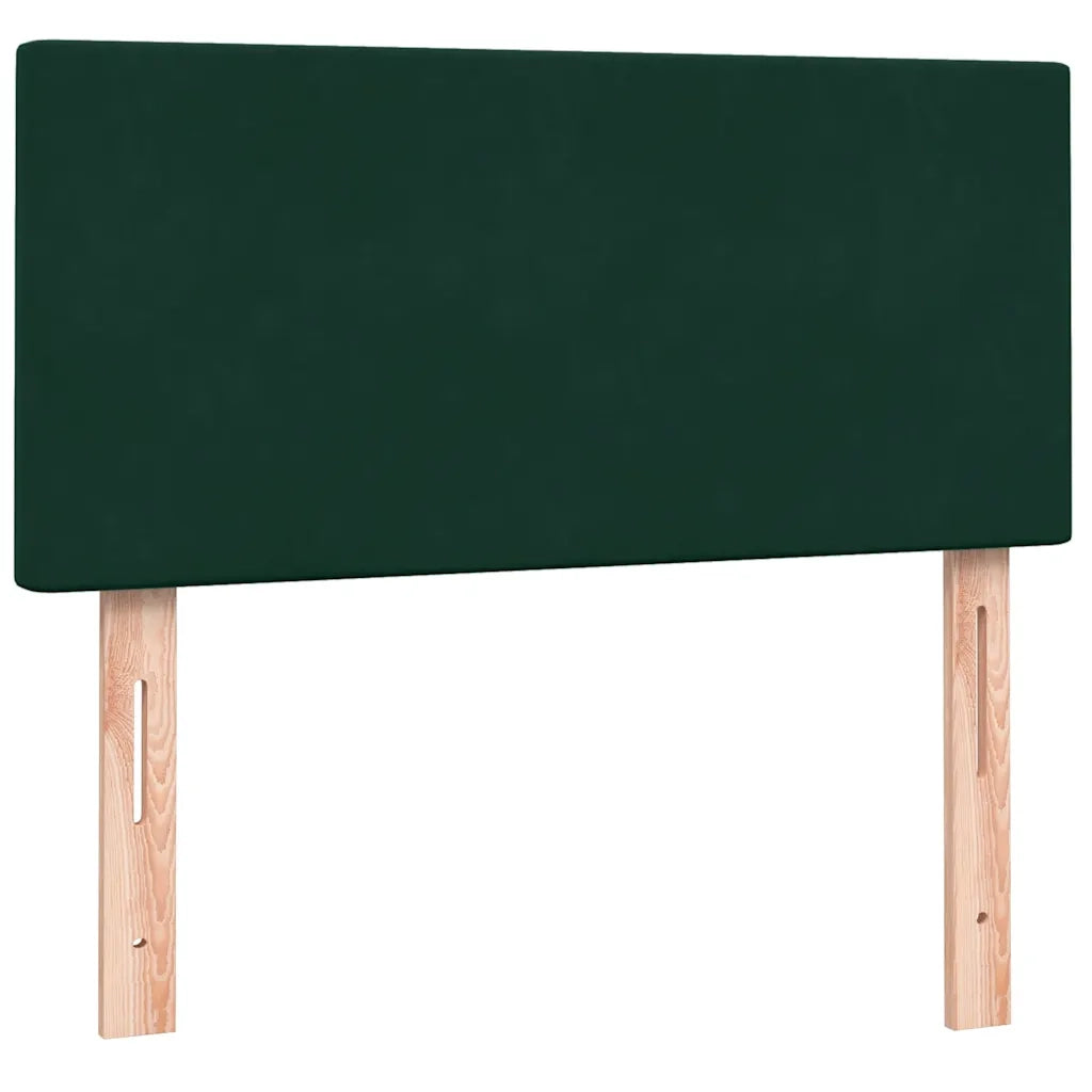 Giroletto a Molle con Materasso Verde Scuro 80x220 cm Velluto 3317382