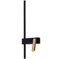 Lampada Da Parete App1439-w Right Black Gold