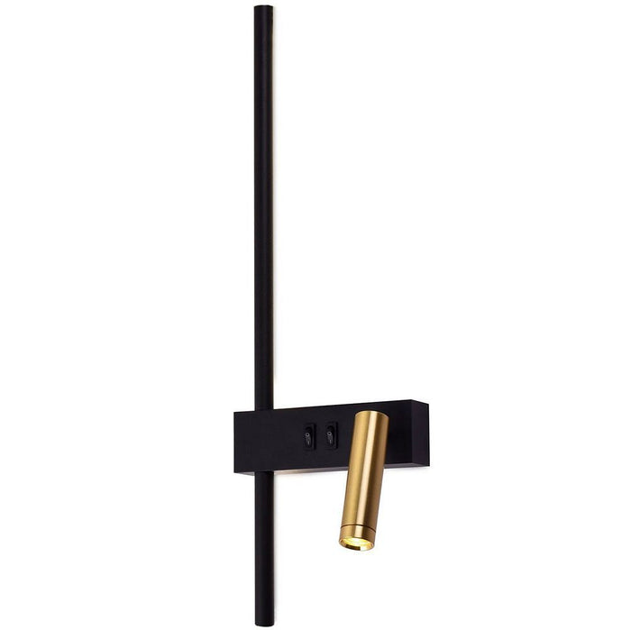 Lampada Da Parete App1439-w Right Black Gold