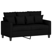 Divano | Divano da soggiorno | Sofa a 2 Posti Nero 120 cm in Tessuto