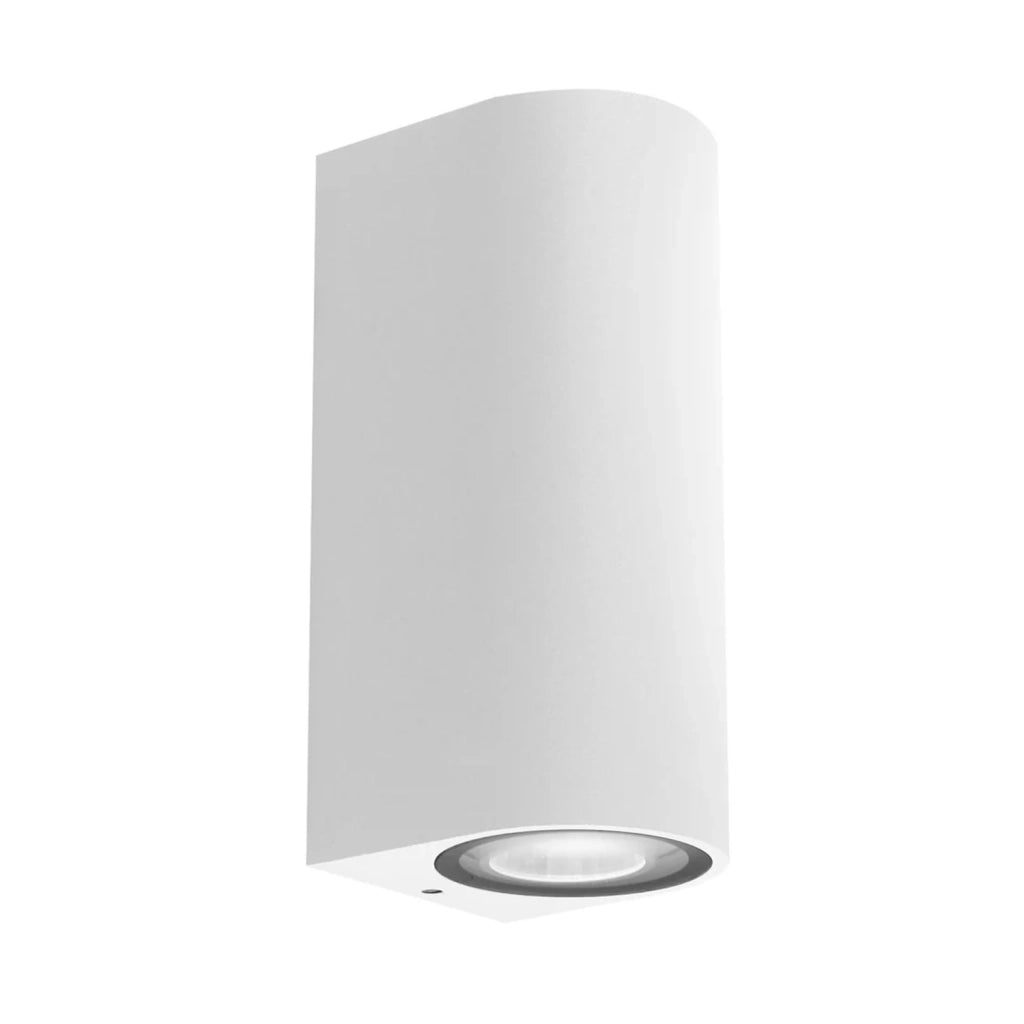 Applique Esterno Moderna Harper Alluminio Bianco 2 Luci Gu10 Ip54