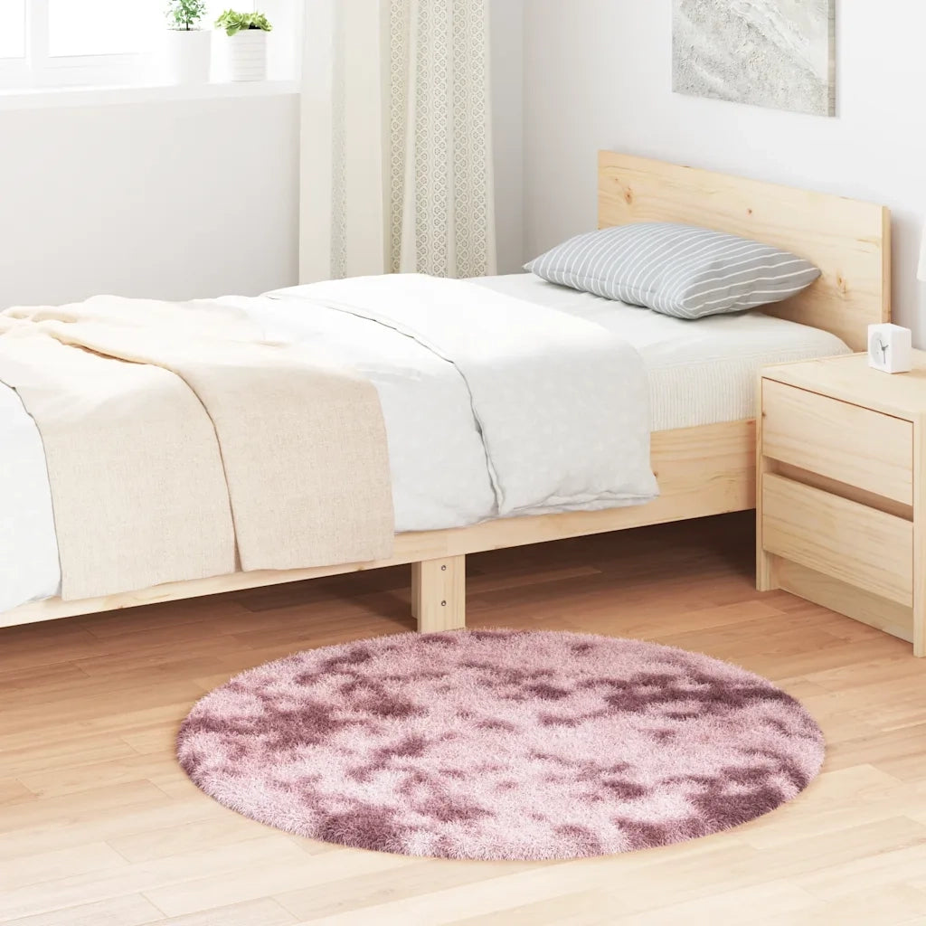 Tappeto Shaggy a Pelo Lungo NAVARRA Rosa Antico 100x100cm 4102897
