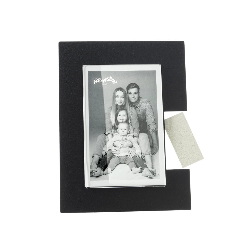 Portafoto di design Bliko piccolo Nero,avorio