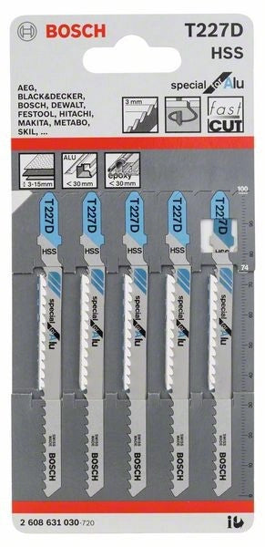 2608631030 - Set 5 lame per seghetto alternativo T 227 D Special for Alu