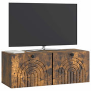 Mobile TV da Muro | Armadietto TV | Mobile Porta TV Rovere Fumo 78,5 x 31 x 30 cm