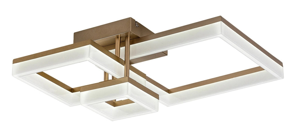 Plafoniera LED geometrica oro 22W CCT Amilia Rabalux