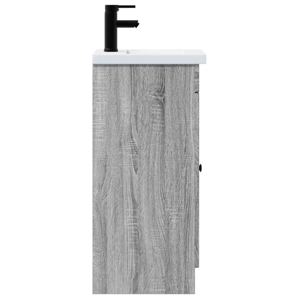 Mobile da bagno con lavabo Sonoma grigio 42 x 40 x 84,5 cm 890060
