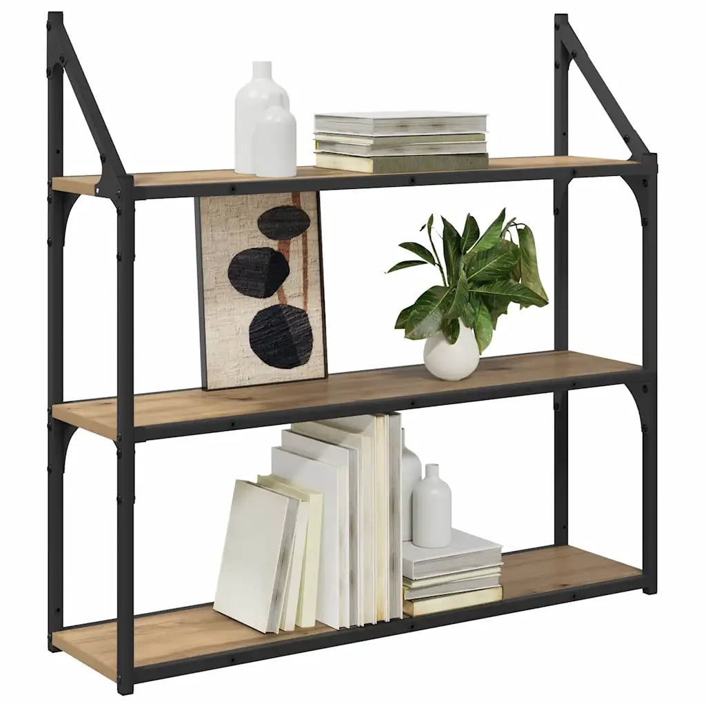 Scaffale da parete Rovere artigianale 80 x 21 x 78,5 cm 882794