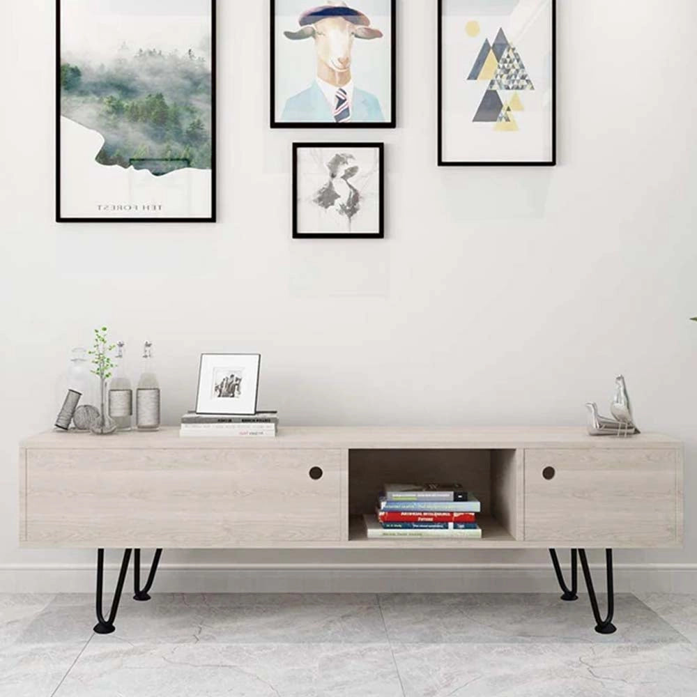 4x Gambe Piedi Tavolo Tavolino Mobili Sgabello 36cm Metallo Design Moderno Nero