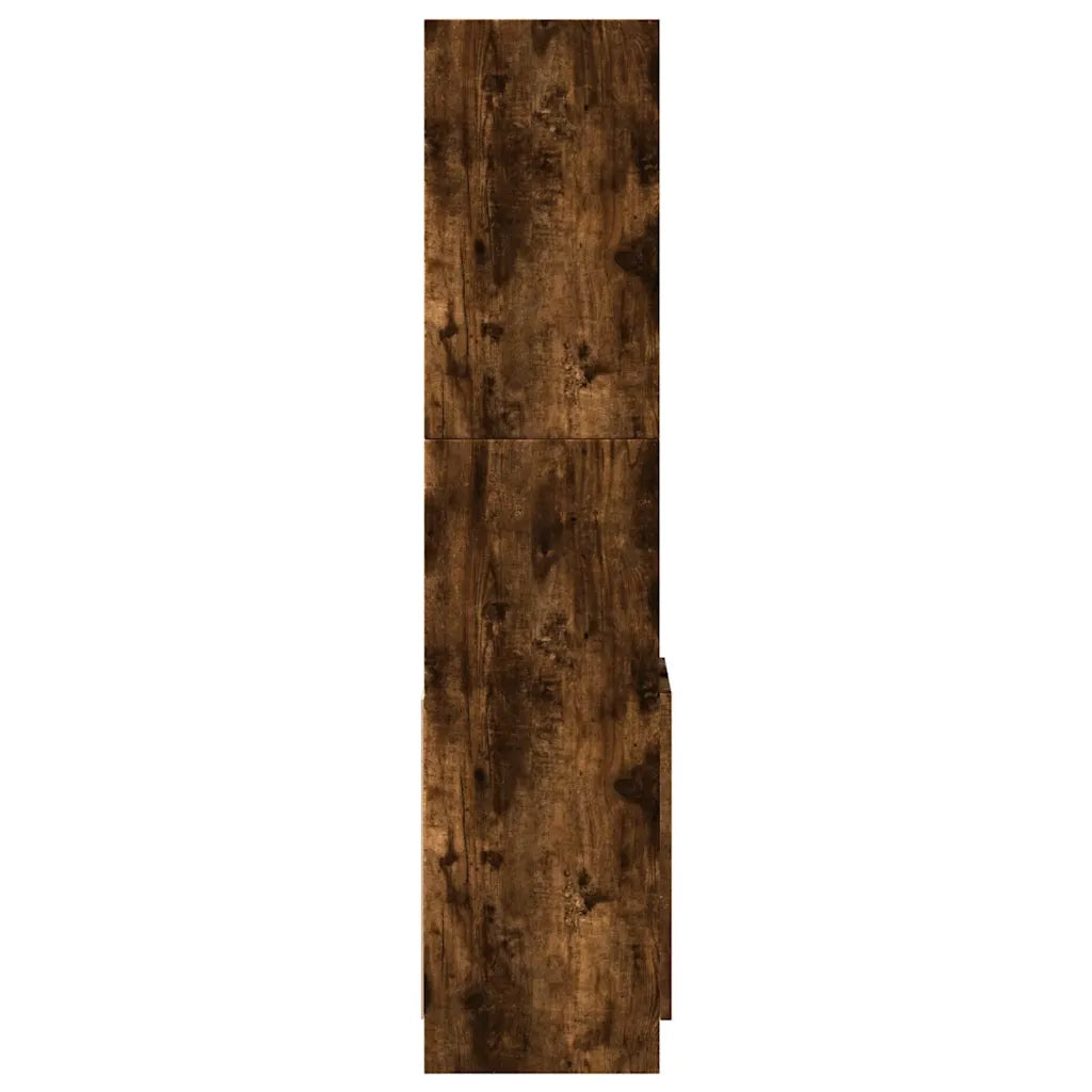 Credenza | Madia | Buffet da pranzo | Armadio da pranzo Rovere Fumo 92x33x140 cm in Legno Multistrato