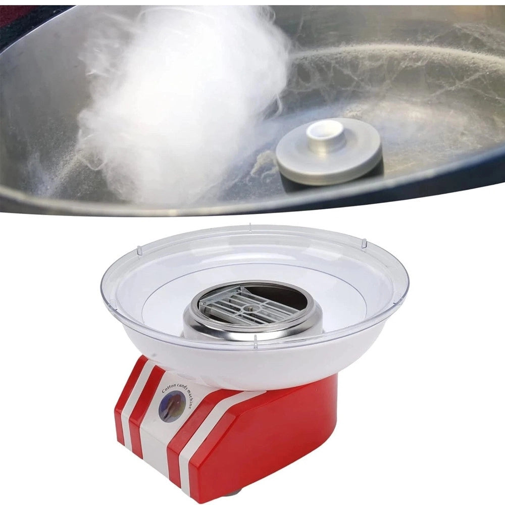 Trade Shop - Mini Macchina Per Zucchero Filato Cotton Candy Maker Elettrica Fai Da Te Facile Da Usare -