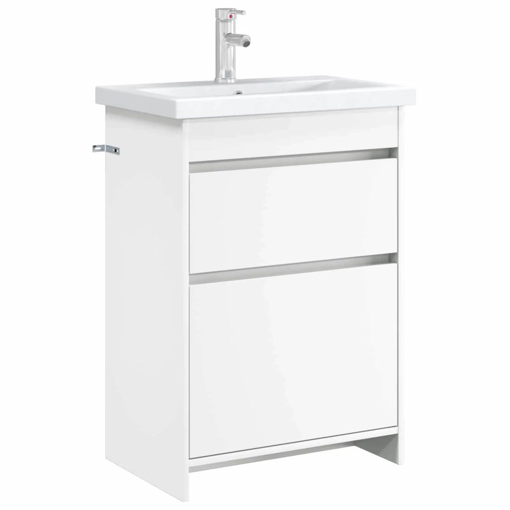 Mobiletto da Bagno Sotto Lavabo Bianco 56 x 37,5 x 81 cm 890728