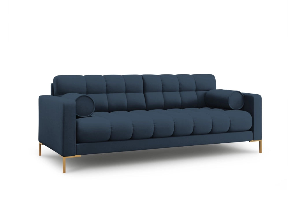 Cosmopolitan Design - Divano "Bali" 3 posti in tessuto strutturato blu 