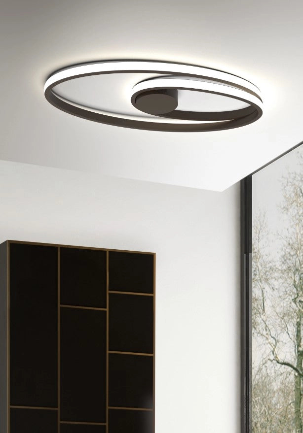 GIOVE-PLN Lampada da parete-soffitto colore nero caffè led  integrato dimmerabile 2800-5000k