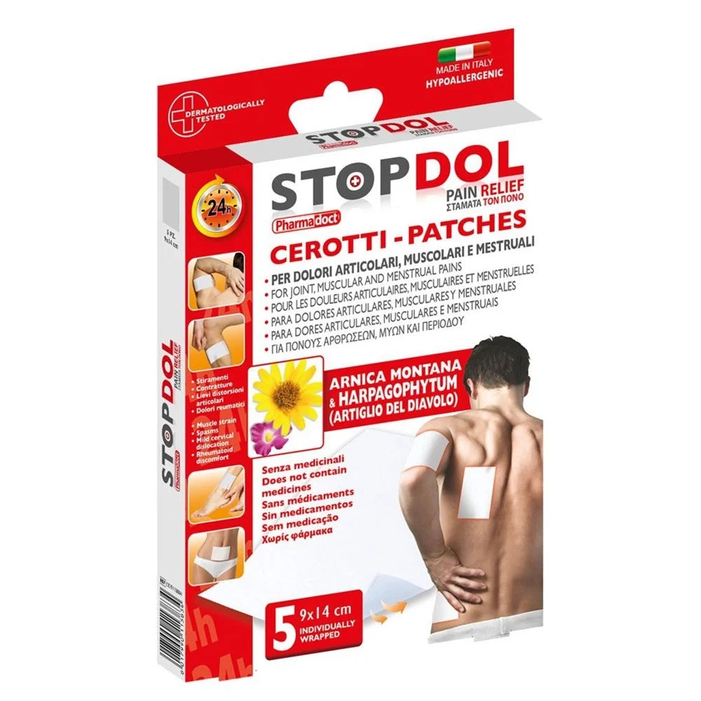 Trade Shop - Set 5pz Cerotti Patch Con Artiglio Diavolo Per Dolori Articolari Muscolari Mestruali 113834 -