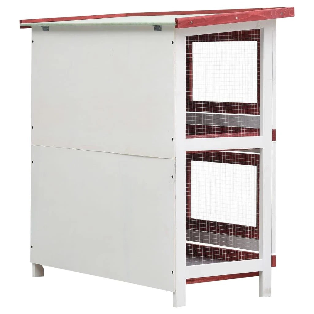 Contenitori da esterno con 4 ante 90 x 45 x 90 cm legno rosso 02_0000594