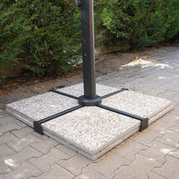 Ombrellone Decentrato da Giardino 4x4m in Alluminio Panna