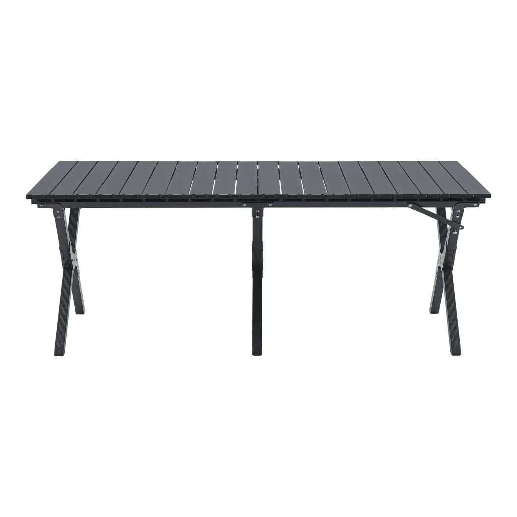 Set tavolo e 4 sedie da campeggio in tessuto Oxford 600D grigio 03_0010695
