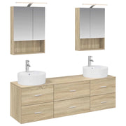 Set di mobili per il bagno 5 pcs Rovere Sonoma 3406881