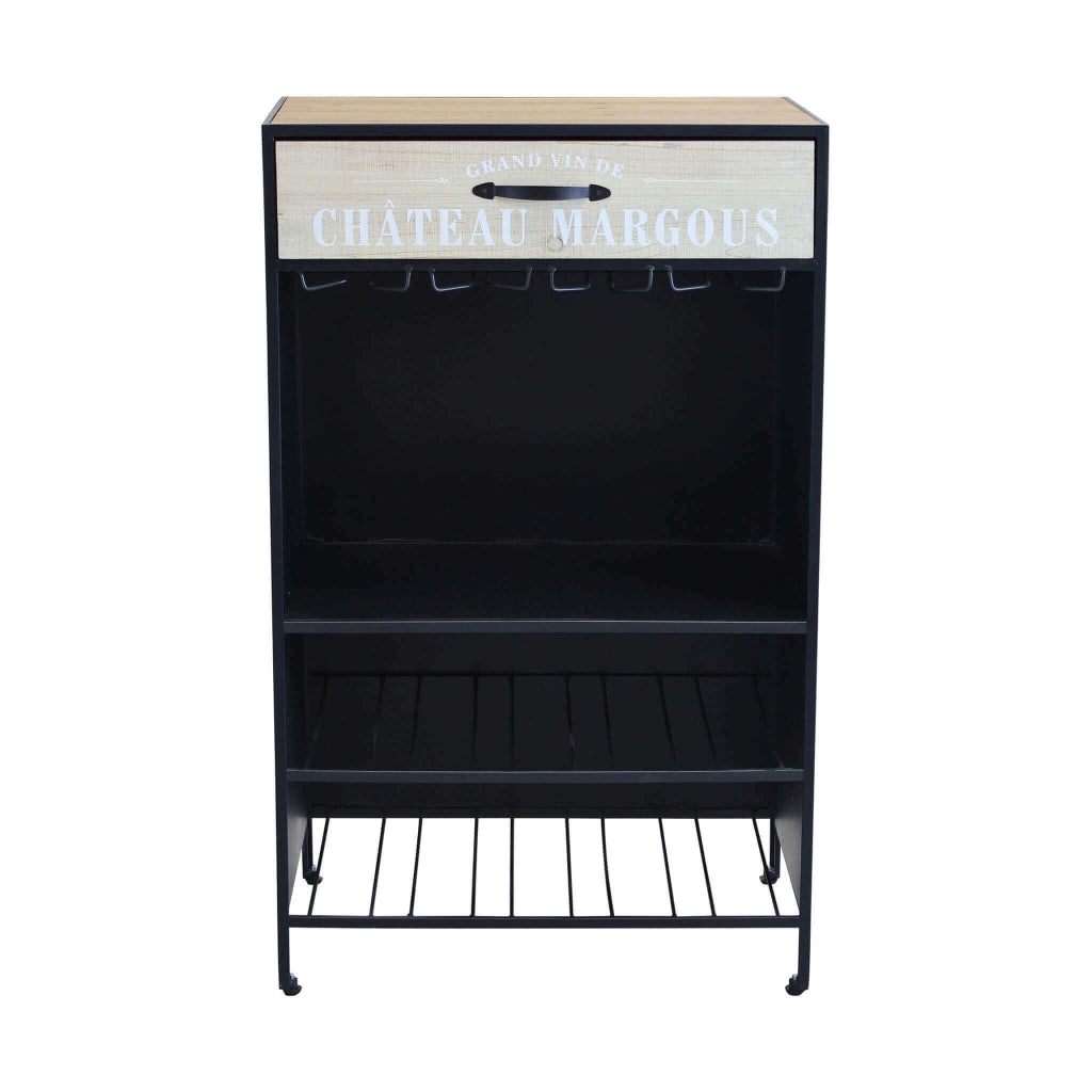 MOBILE BRADFORD IN FERRO CON CASSETTO IN LEGNO 59 X 39,5 X H95 CM