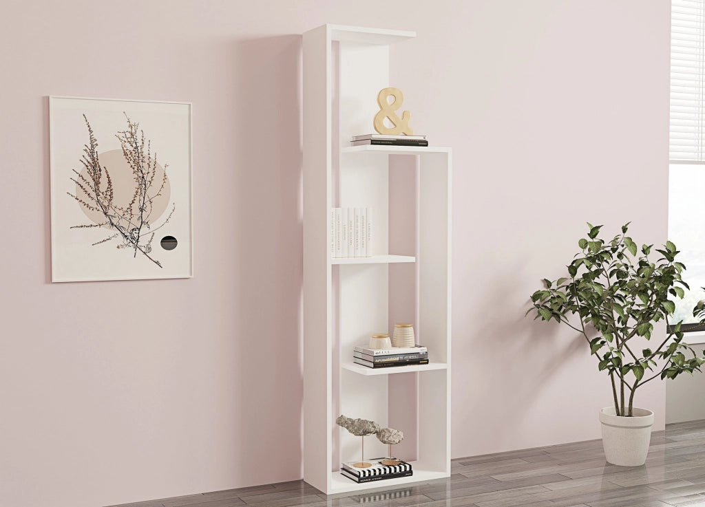 Libreria in legno "Wand" - 50 x 19 x 160 cm - Bianco