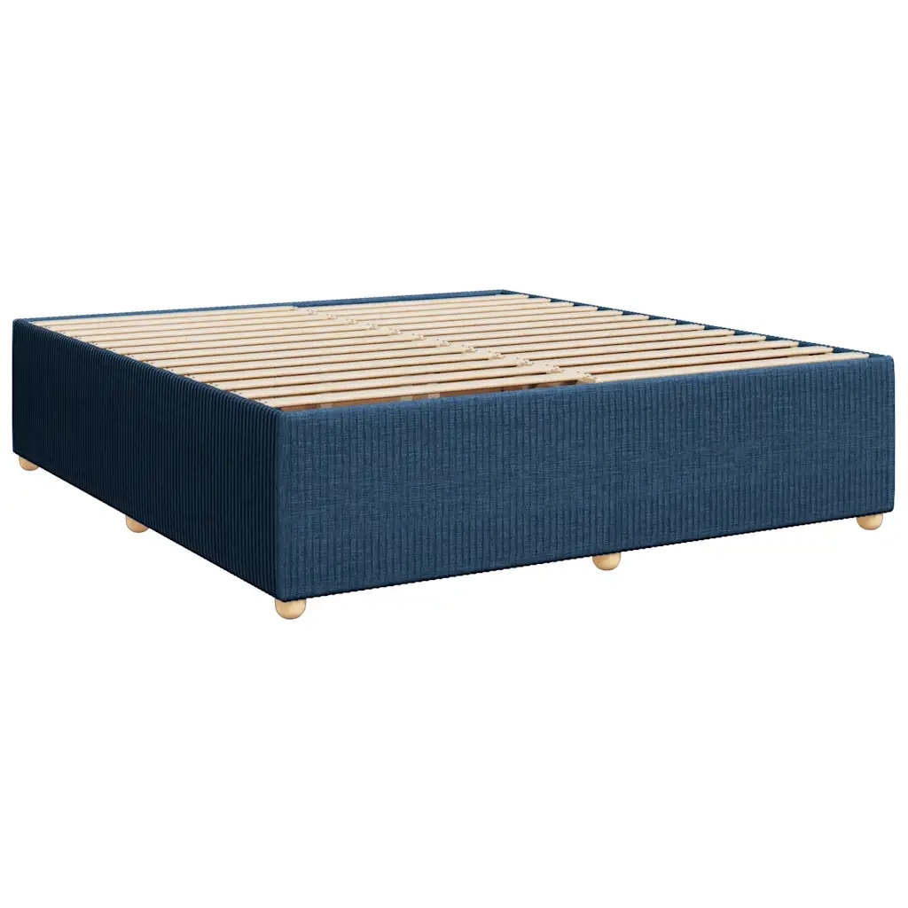 Giroletto a Molle con Materasso Blu 200x200 cm in Tessuto