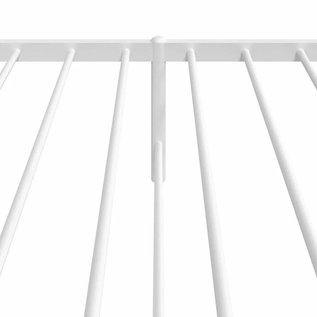Giroletto con Testiera-Struttura Letto con testiera Metallo Bianco 80x200 cm 673113