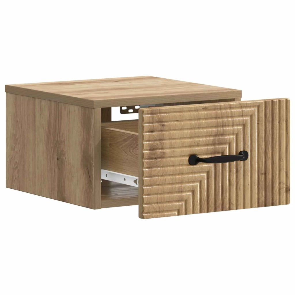 Mobiletto da notte a muro Rovere Artigianale 34,5 x 33 x 20 cm 898613