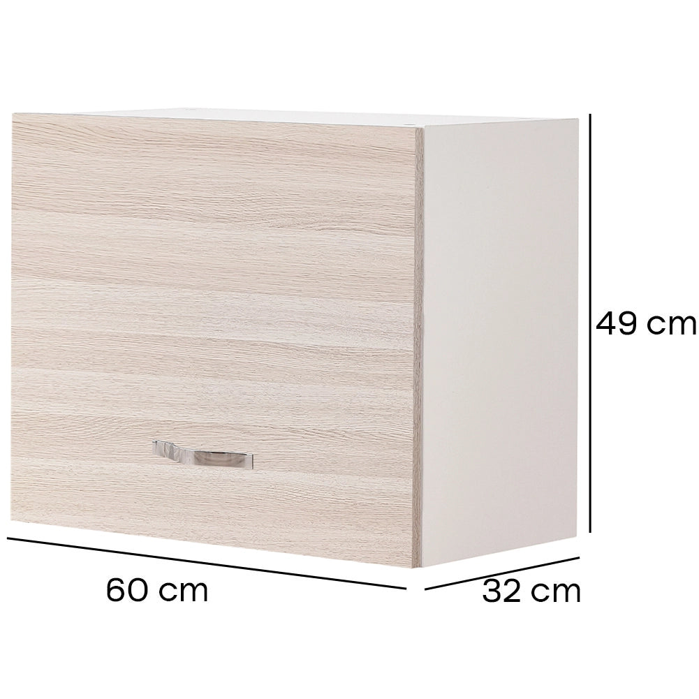 Mobile Cucina Pensile 1 Anta Componibile in Legno Colore Olmo 60x32 H49cm