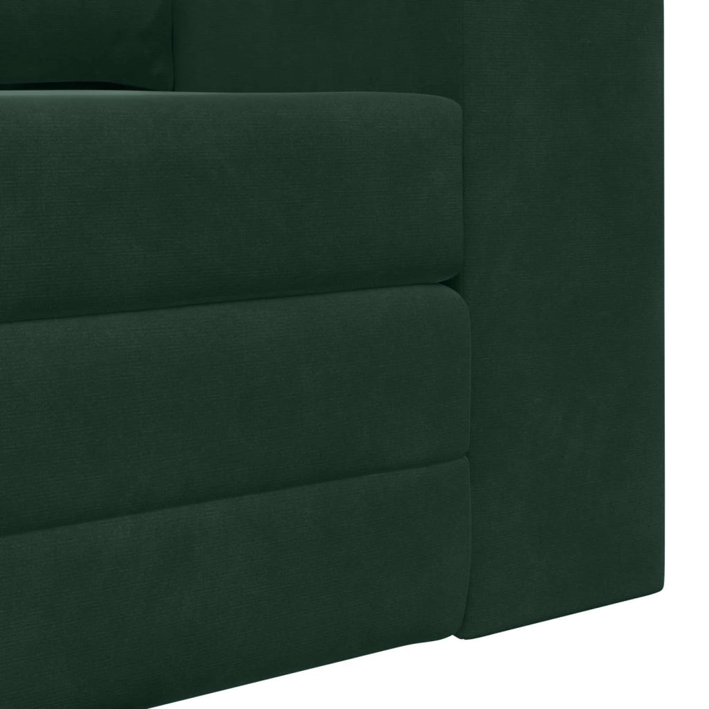Divano letto | Sof¨¤ letto | Letto singolo Verde Scuro 148 x 71 x 83 cm Velluto