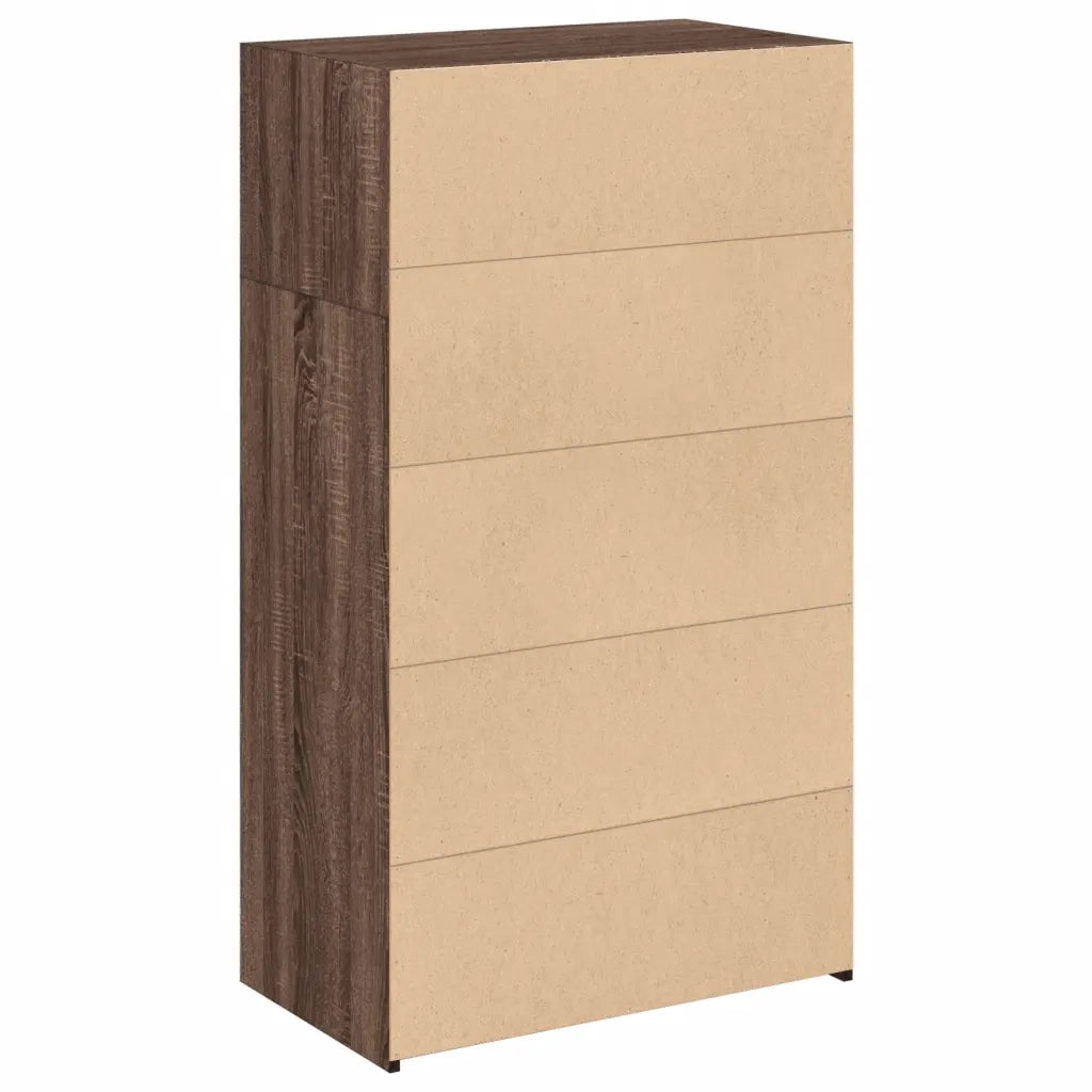 Credenza-Buffet-Armadio da cucina Rovere Marrone 70x41x124 cm in Legno Multistrato