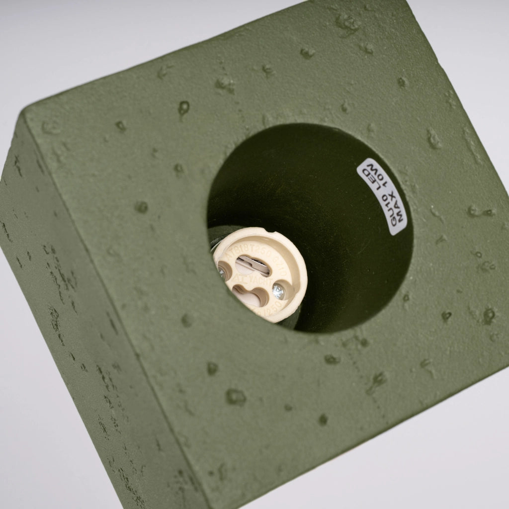 Spot soffitto industriale cemento verde GU10 Pure Lume