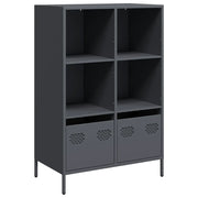 Credenza | Madia | Buffet da pranzo | Armadio da pranzo Antracite 68x39x103,5 cm Acciaio