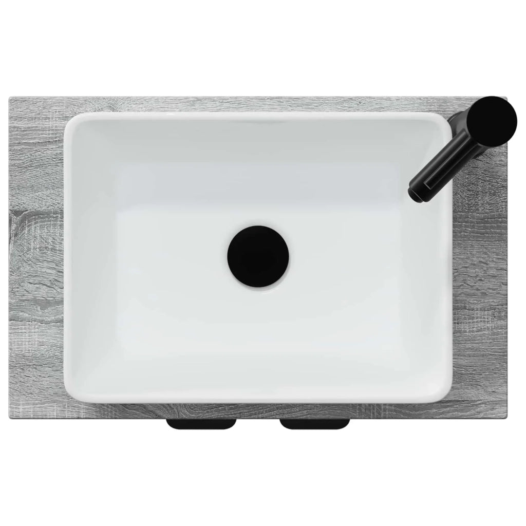 Mobile da bagno con lavabo Sonoma grigio 54 x 35 x 83 cm