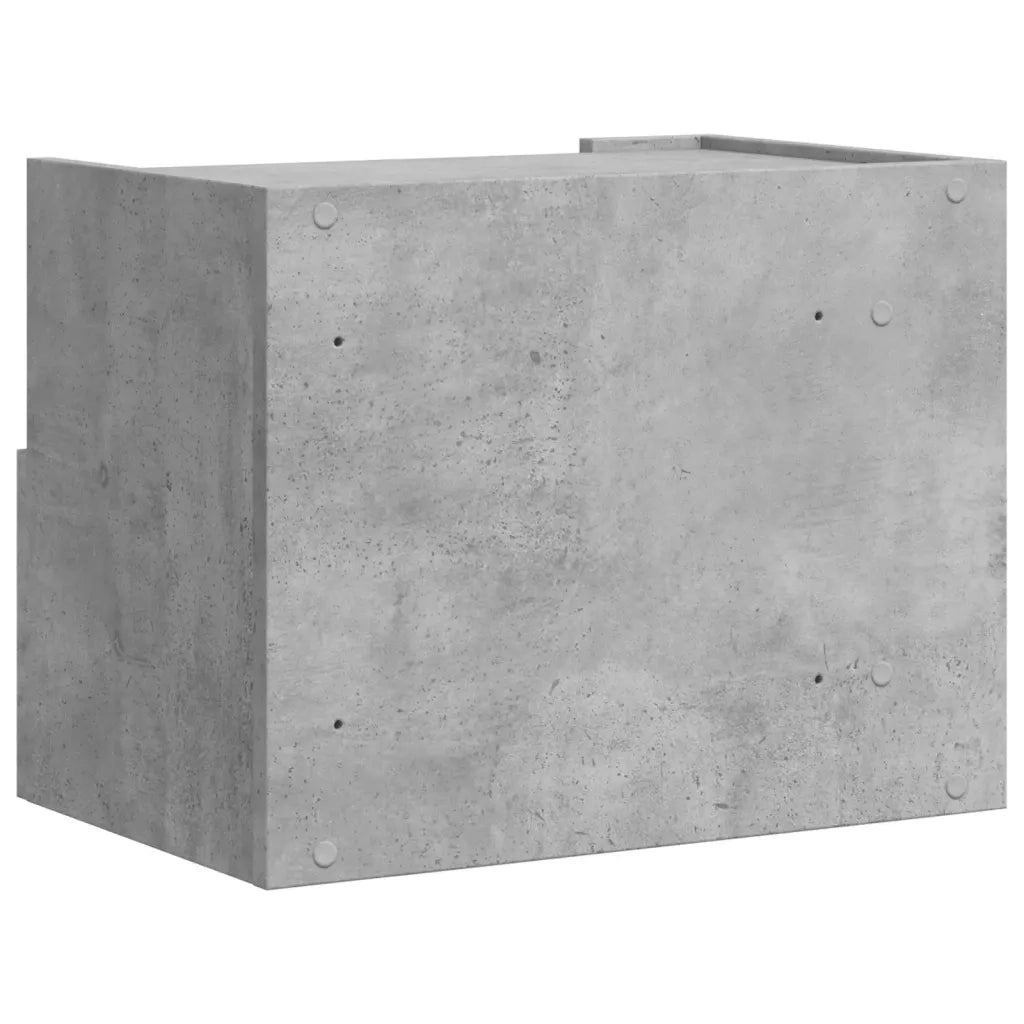 vidaXL Comodino a Muro Grigio Cemento 45x30x35 cm