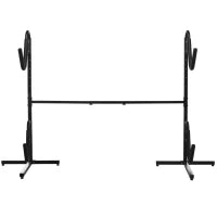 Supporto per 2 Kayak, Surf, Stand-Up Paddle, Telaio in Metallo Regolabile in Larghezza da 144-180 cm, Nero