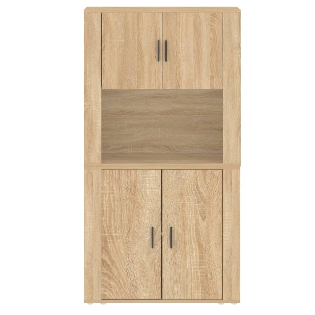 Buffet credenza cassettiera armadio mobile contenitore organizer cucina soggiorno salotto legno ingegnerizzato Sonoma alto marrone 02_0034215
